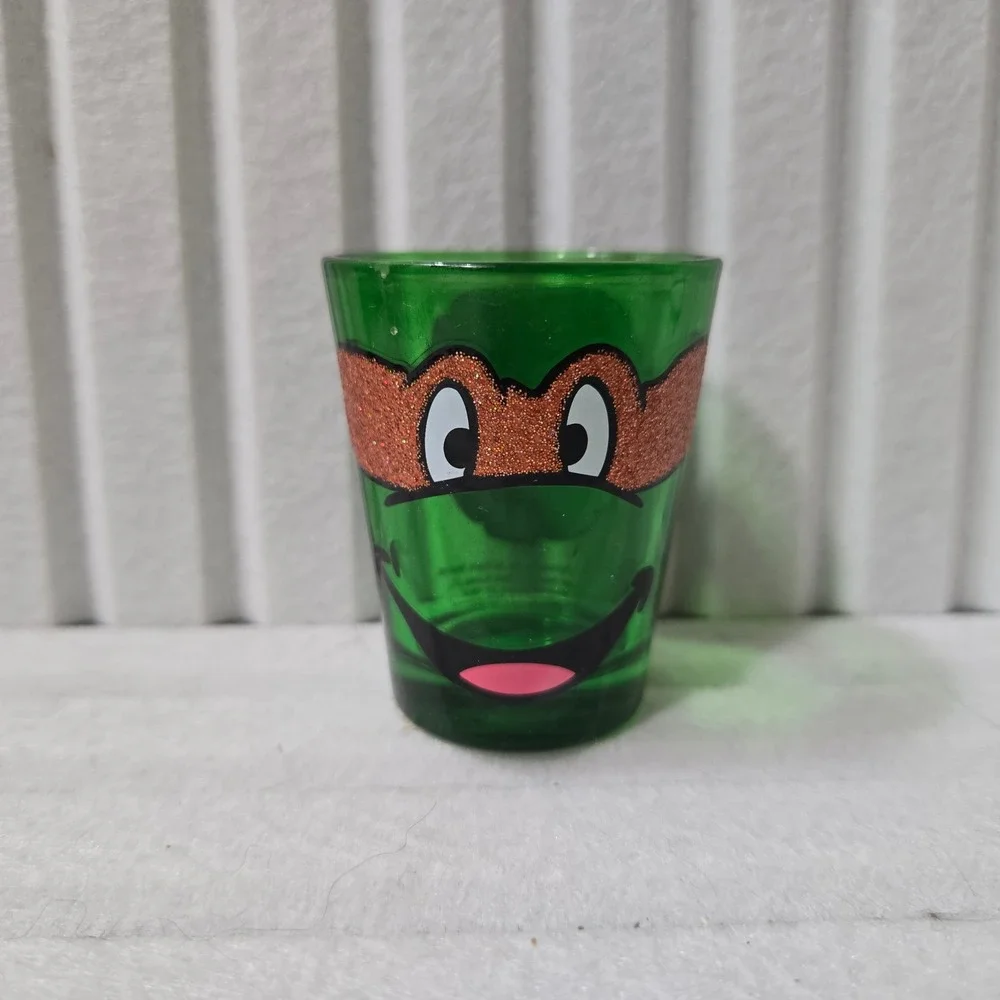 Silver Buffalo TMNT Michelangelo Shot Glass Green Mask Ninja‎ Turtles 2013